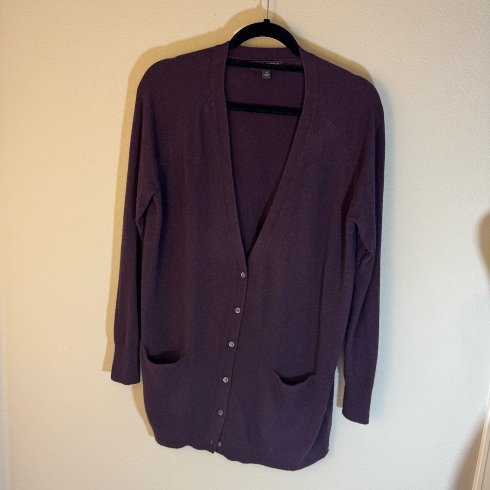 Banana Republic Deep Purple Cardigan Sweater